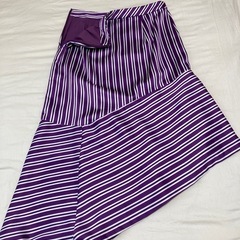 Banana Republic アシンメトリースカート パープルストライプ の画像