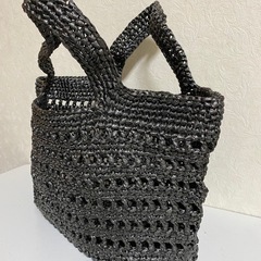 ハンドメイド手編みバッグの画像