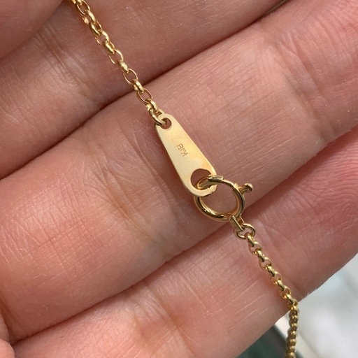 K18 馬蹄　ホースシュー　ネックレス　5.6g 約51.5cm ダイヤ0.3ct