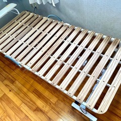 【お気軽にお問い合わせください】折りたたみスノコベッドシングルの画像