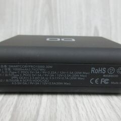 ( M-757 )モバイルバッテリー CIO SMARTCOBY Pro 10000-30W ブラック 黒 中古 動作確認済みの画像