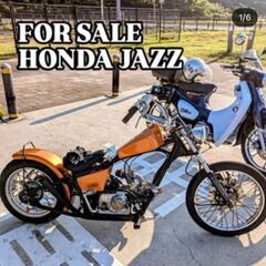 ホンダジャズ　ハーレーソフテイル風　カスタム