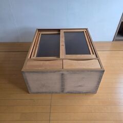未使用訳あり あたたかみのあるアルダー材　引戸キャビネット　リビングボード　リビング収納　本棚　木製 棚 収納家具 収納の画像