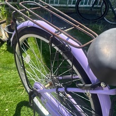 自転車　パープル色　の画像
