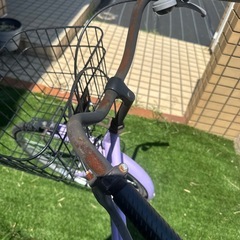 自転車　パープル色　の画像