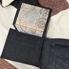 WOODLAND 二つ折り財布 黒の画像
