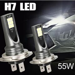 LEDヘッドライト　H7 バイク　車の画像