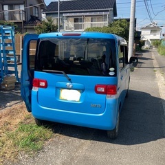 【車検2年付き】【個人出品】 ダイハツ タント ブルー キーレス 左リアスライドドア テレビ carplay 非喫煙。 エアコン不調の画像