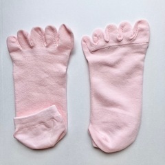【新品】五本指靴下 5足組 綿素材 メッシュ ショート丈 男女兼用 薄手の画像