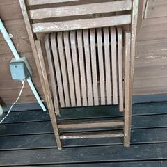 キャンプやテラスに！ウッドチェア！2個セットで！の画像