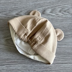 poupon 韓国子供服ベビー帽子　42センチ　くまみみの画像