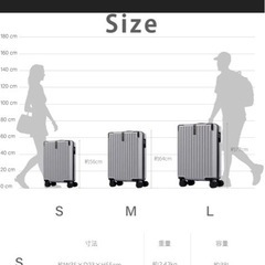 購入一年内キャリーケース　360°キャスS 白　の画像