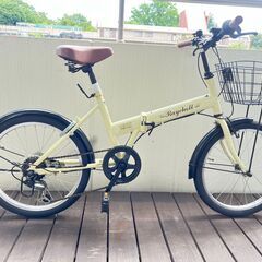 Raychell レイチェル FB-206R折りたたみ自転車 white　シマノ外装６段変速　引取専用の画像