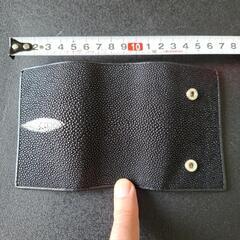 ⏹️新品未使用/最高級 スティングレー スティングレイ スリム (黒) ビルフォード 三つ折りKEYケース　サドルレザー 本革 小銭入れあり 牛革の画像