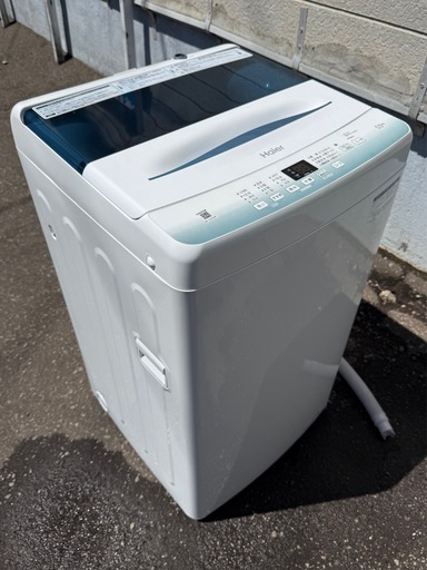 札幌市内配送可 【6ヵ月保証付き】 美品 21年製 Haier ハイアール 5.5kg 全自動洗濯機 JW-U55HK