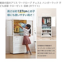 おしゃれ⭐️プラスチック製ワードローブ タンス クローゼットの画像