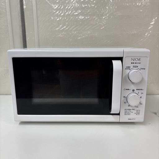 I638 ? 2023年製の美品♪ NEOVE 電子レンジ （700W） ⭐ 動作確認済 ⭐ クリーニング済