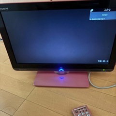 希少カラー SHARP AQUOS テレビ ピンクLC-19K3-Pの画像