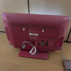 希少カラー SHARP AQUOS テレビ ピンクLC-19K3-Pの画像