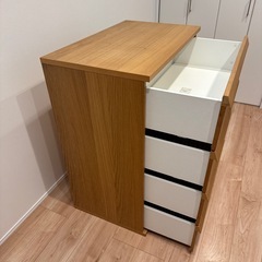 【引取り希望】IKEA ローチェスト　ナチュラルブラウン　タンス　 の画像