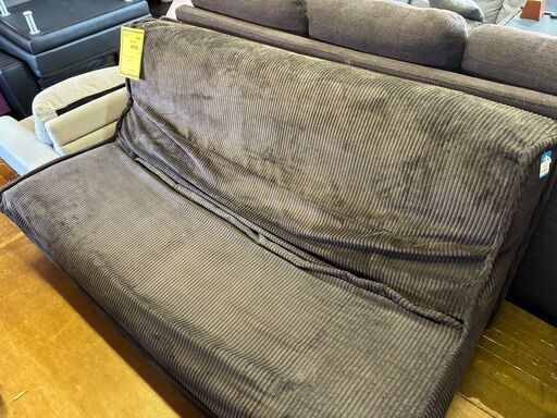 【ジャングルジャングル深井店】★ソファー3人用 コーデュロイ グレー 家具 堺市（中区 堺区 東区 西区 南区 北区）和泉市 河内長野市 富田林市 松原市 狭山市 深井 【FU2580】】
