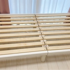 ベットフレームのみ　白　シングルの画像