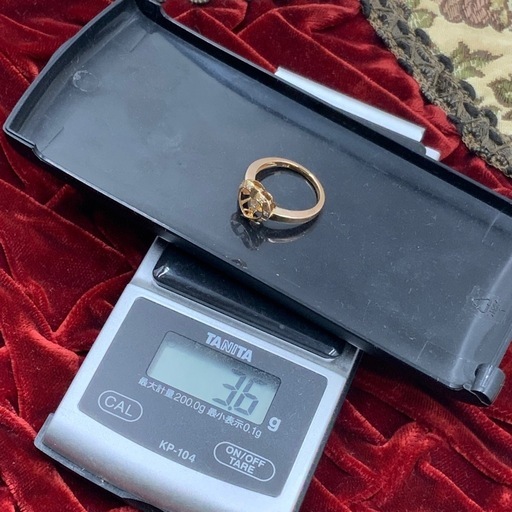 K18 ダイヤモンド　リング　3.6g 約12号　0.2ct