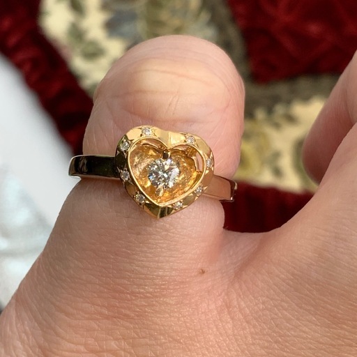 K18 ダイヤモンド　リング　3.6g 約12号　0.2ct