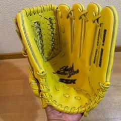 野球　SSK　軟式用グローブ　黄色の画像