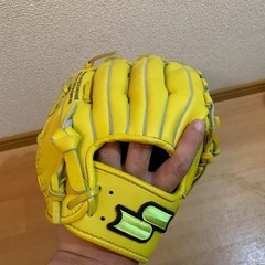 野球　SSK　軟式用グローブ　黄色の画像