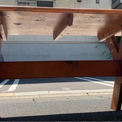 無垢材アンティークダイニングテーブルの画像