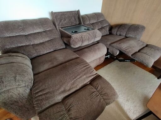 【お値下げ】３人掛けリクライナーソファ　輸入家具　アメリカ