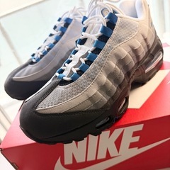 【未使用・新品】NIKE AIR MAX 95 BIG BUBBLE WHITE/BLUE SPARK-NEUTRAL GREYの画像