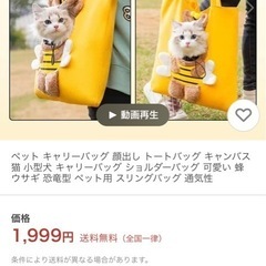 ペット顔出しトートバッグの画像
