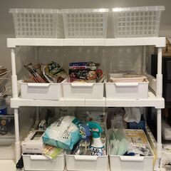 ニトリ【幅が変わる】押入れ整理棚　✕　３個の画像