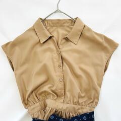 【NATURAL BEAUTY BASIC】小紋プリントベルト付 ワンピースの画像
