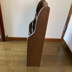 【ウッド調】木製スリッパ立て(3足分)の画像