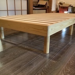 パーツ欠　すのこベッド　木製シングルベッド　ご希望の場合は敷布団の画像