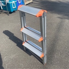 ALINCO　アルインコ　踏台　踏み台　CCA-80KL　脚立　3段　79㎝　100kg　アルミ　軽量　中古　③の画像