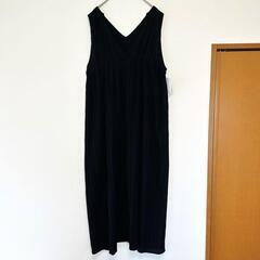 【新品 / しまむら】ジョーゼットジャンスカ LUNACION ブラック Lの画像