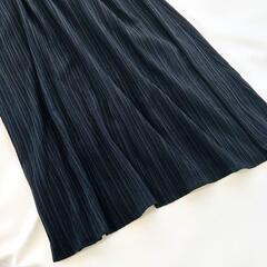 【新品 / しまむら】ジョーゼットジャンスカ LUNACION ブラック Lの画像