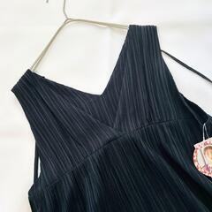 【新品 / しまむら】ジョーゼットジャンスカ LUNACION ブラック Lの画像