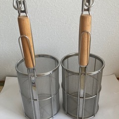 テボ2個セット　てぼ　　湯切りザル　うどん　パスタ【美品】の画像