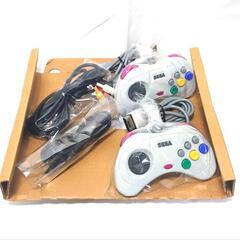 【直接引渡し限定】希少極美品!! SEGA セガ HST-3220 セガサターン SS レトロ ゲーム機 ゲームハード 本体 コントローラー2個 AC AV 外箱付 通電動作確認品の画像