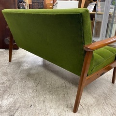 【愛品館 江戸川店 】 kチェア 2シーター モケットグリーン karimoku60（カリモクロクマル）の画像