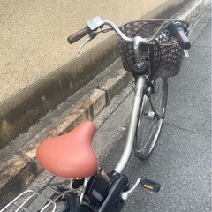 【京都発】京の楽チャリ　パナソニック　電動アシスト自転車　シルバー　26インチの画像