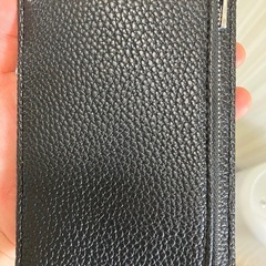 スマホ　ショルダー　黒皮　美品‼️の画像