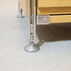 無印良品(MUJI)の人気のオーク材 ステンレス ユニットシェルフ/ボックス・引出し・2段です。シンプルなデザインのオープンラックはチェストとしても♪インダストリアルモダンなお部屋にオススメです！の画像