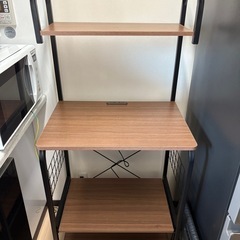 【お譲り先決定】 キッチンラック　ブラウンの画像