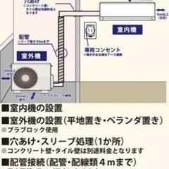 10畳用エアコン取り付け費込みの画像